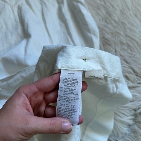 MADEWELL Linen Cotton Side Button Midi Dress - Picture 9 of 10